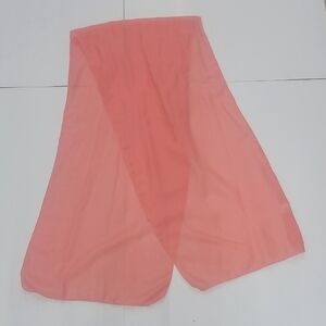 Scarf Peach Salmon Lightweight Accessory Monochrome Solid Color